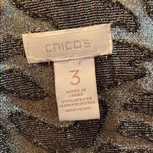 CHICO’S SILVER/BLACK JACKET - Picture 10 of 12